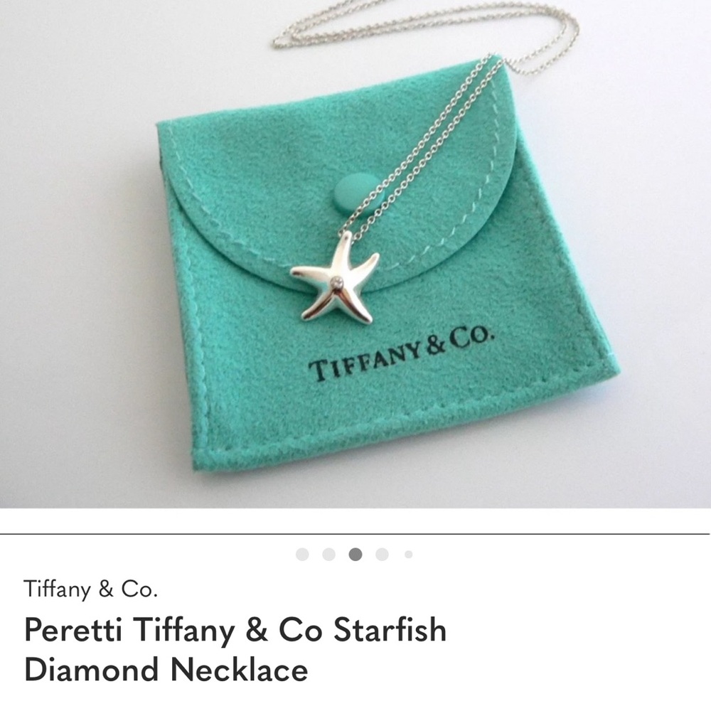 Tiffany starfish necklace with diamond